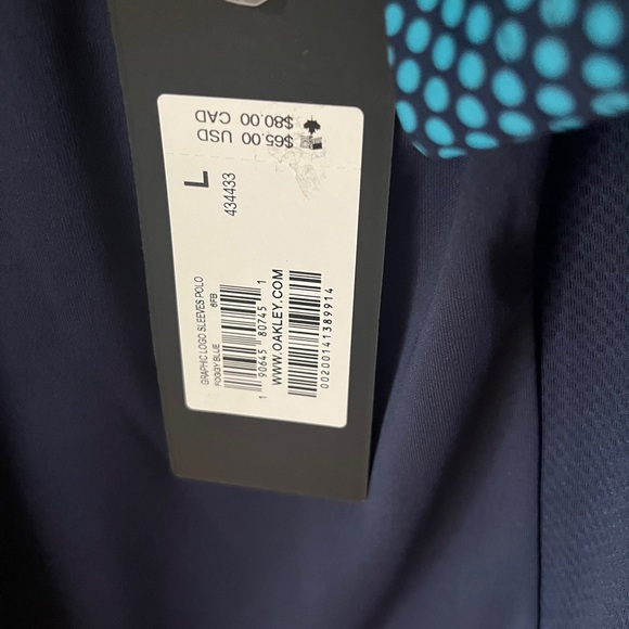 Oakley Blue Performance Polo Shirt - Picture 4 of 4